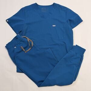 Figs Scrub Set Mens Medium Alps Blue Chisec Top Tansen Jogger Pants